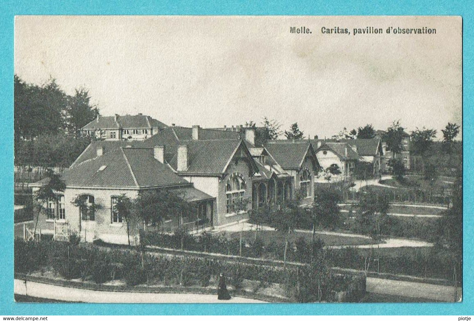 * Melle (Oost Vlaanderen) * (Epouse Vanden Berghe) Asile Caritas, Pavillon D'observation, Unique, TOP, Rare - Melle