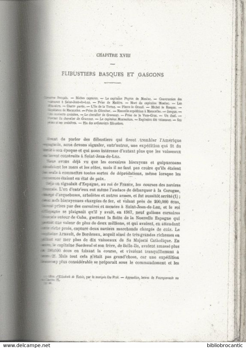 HISTOIRE MARITIME DE BAYONNE < * CORSAIRES SOUS L'ANCIEN REGIME * Par Edouard DUCERE/ E.O.1895