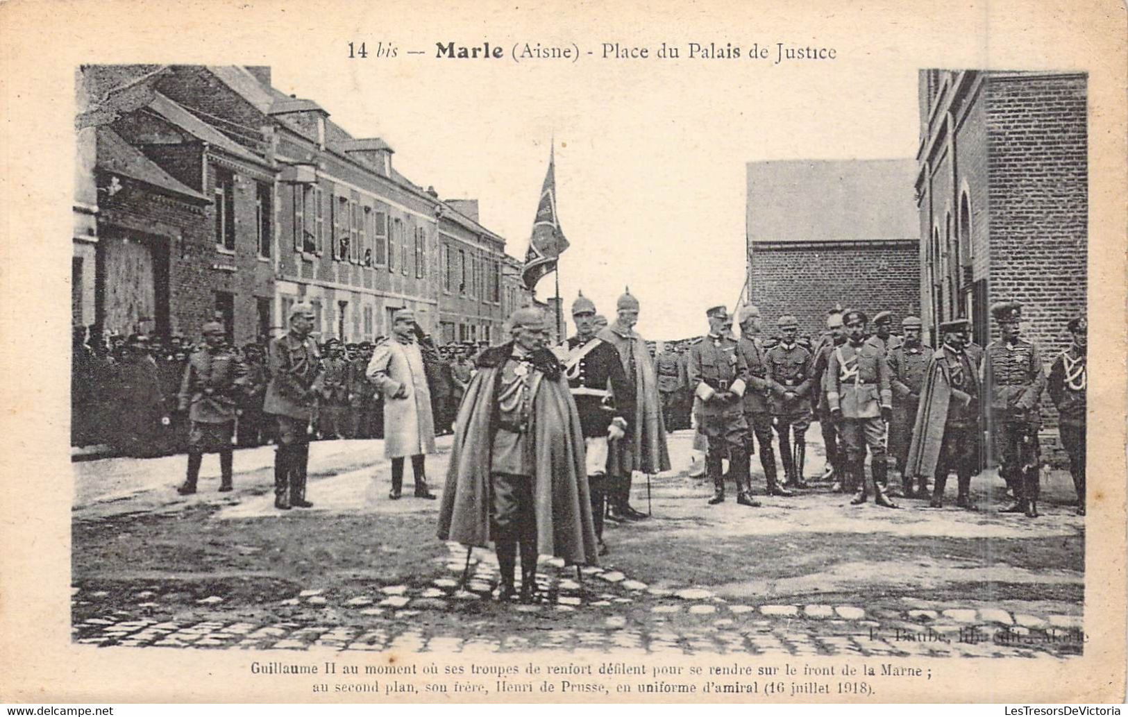 FRANCE - 02 - Marle - Place Du Palais De Justice - Militaire - Carte Postale Ancienne - Sonstige & Ohne Zuordnung