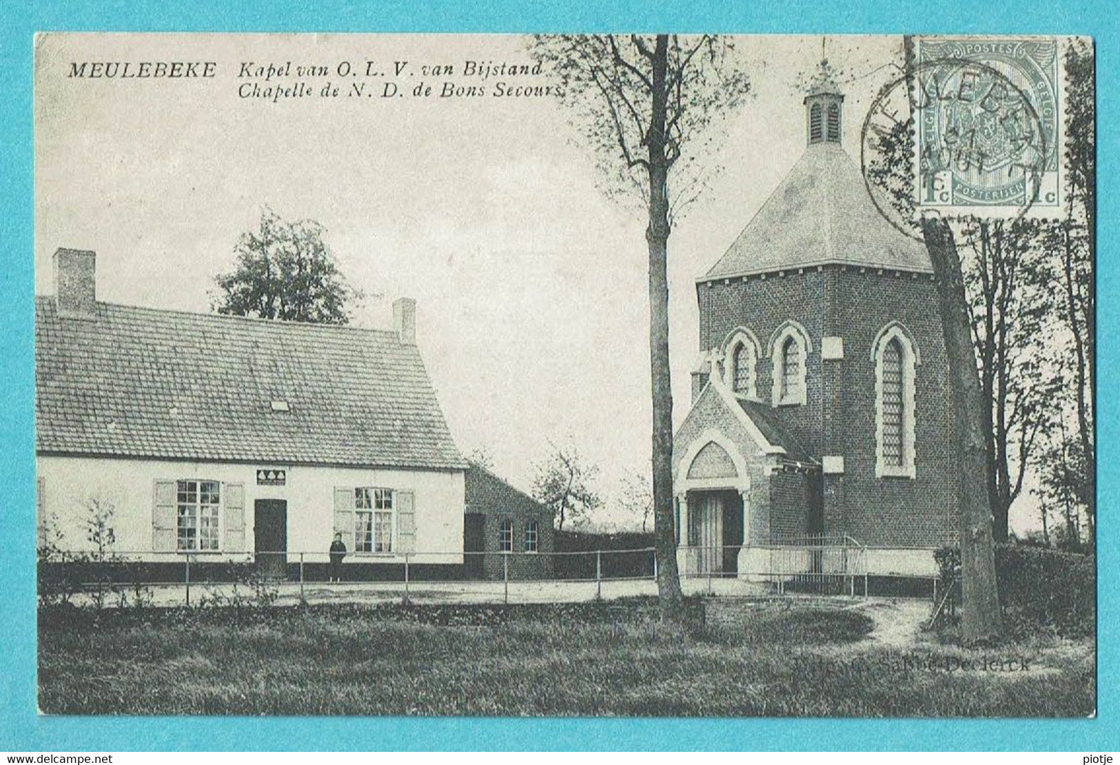 * Meulebeke (West Vlaanderen) * (Declerck) Kapel OLV Van Bijstand, Chapelle De ND De Bons Secours, Timbre, Old - Meulebeke