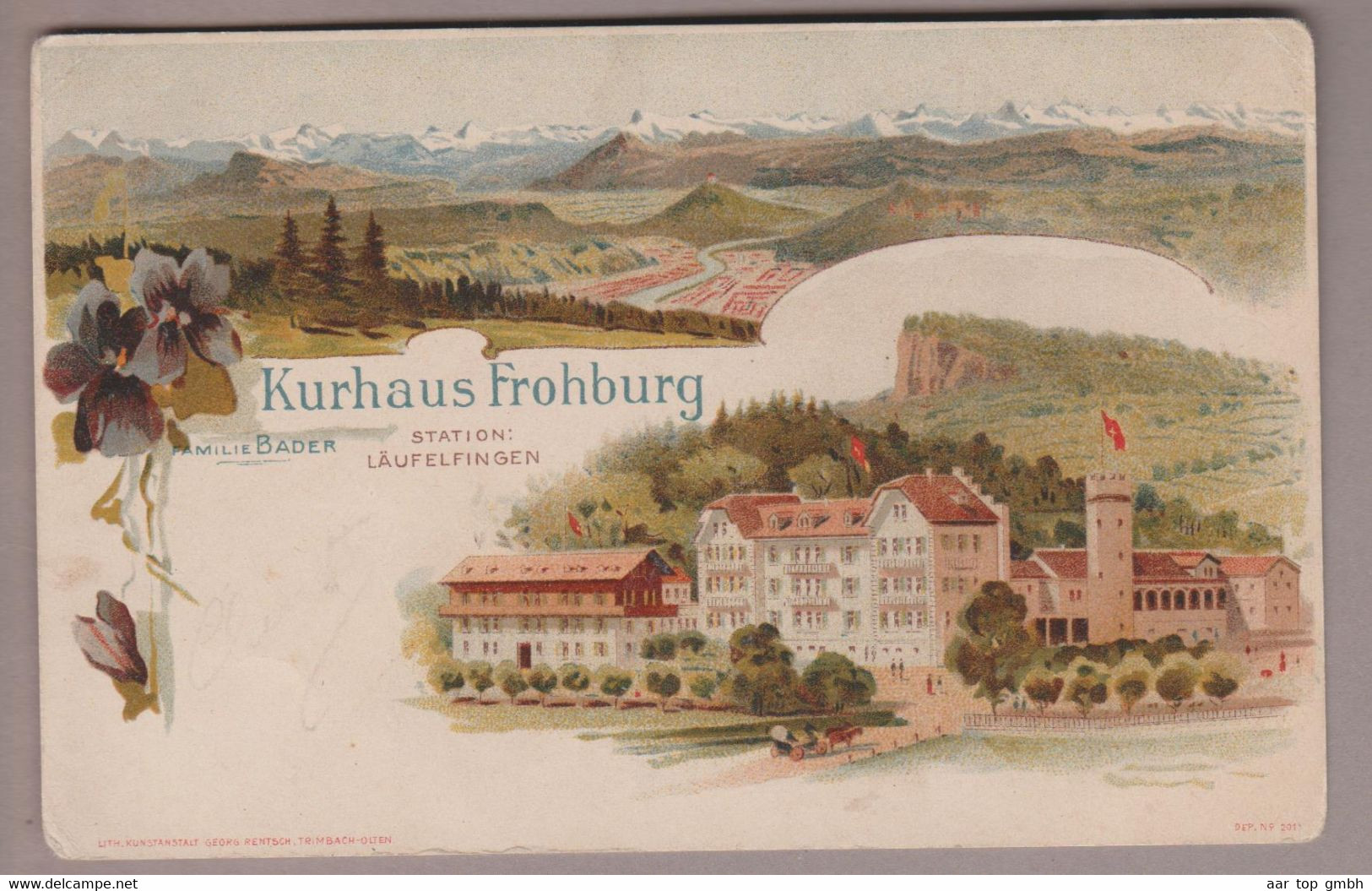 AK CH BL Läufelfingen Kurhaus Frohburg 1906-07-07 Georg Rentsch #201 Litho - Läufelfingen