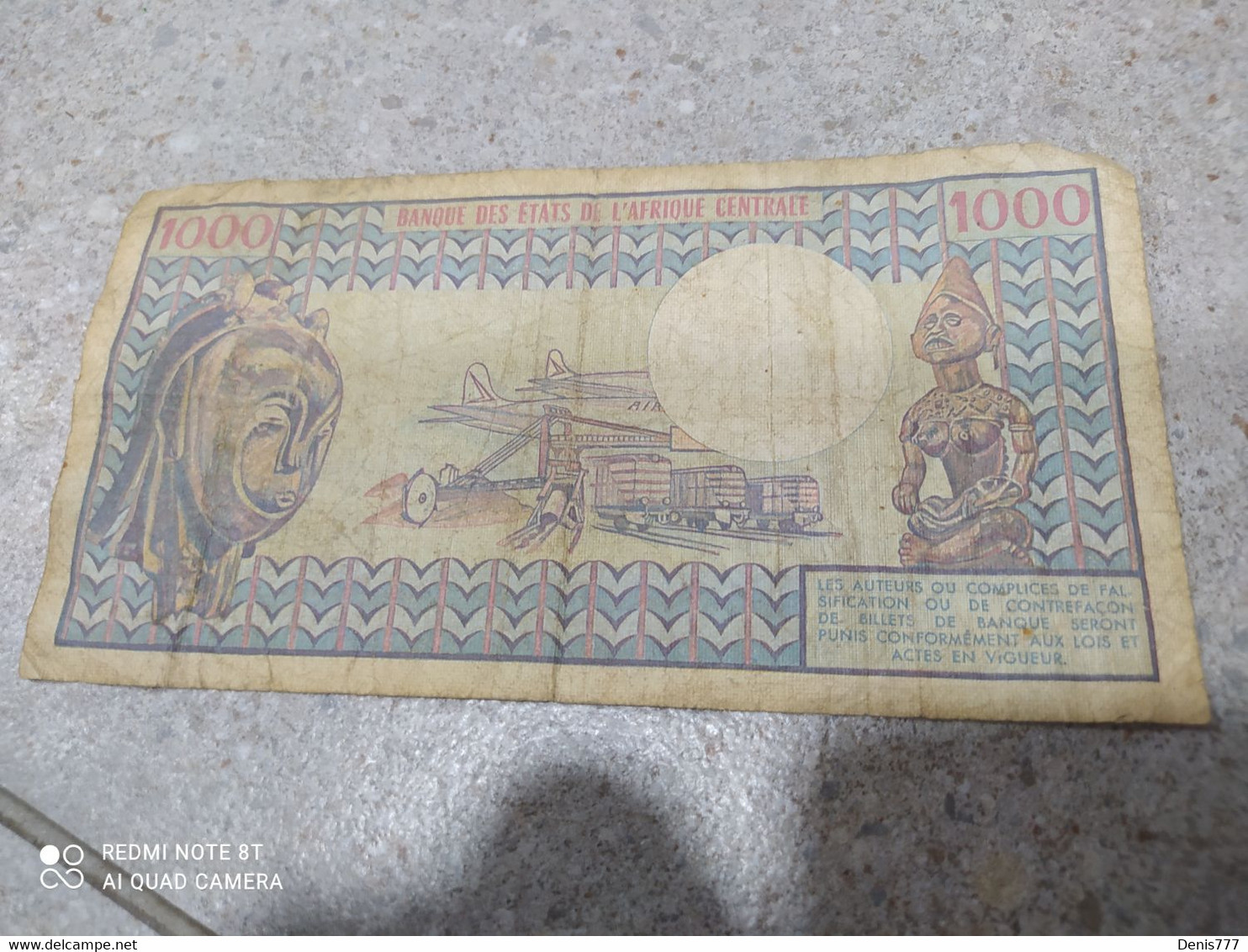 Billet, Gabon, 1000 Francs - Gabon