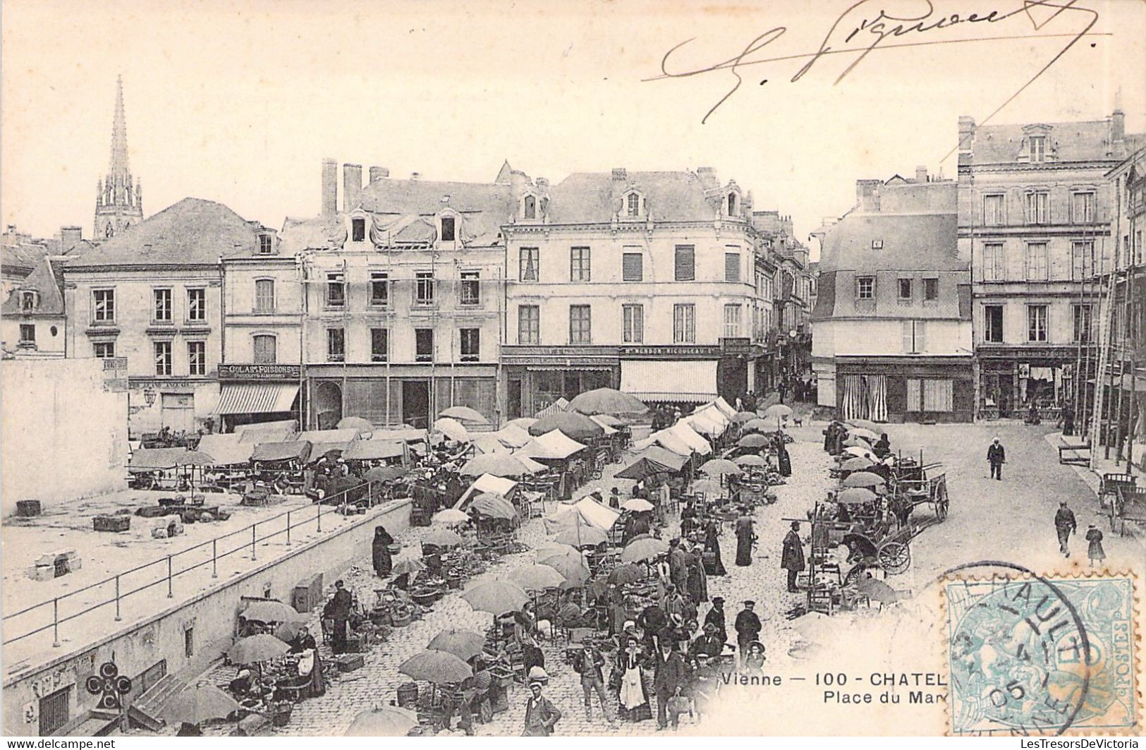 MARCHES - CHATELUN - Place Du Marché - Carte Postale Ancienne - Märkte