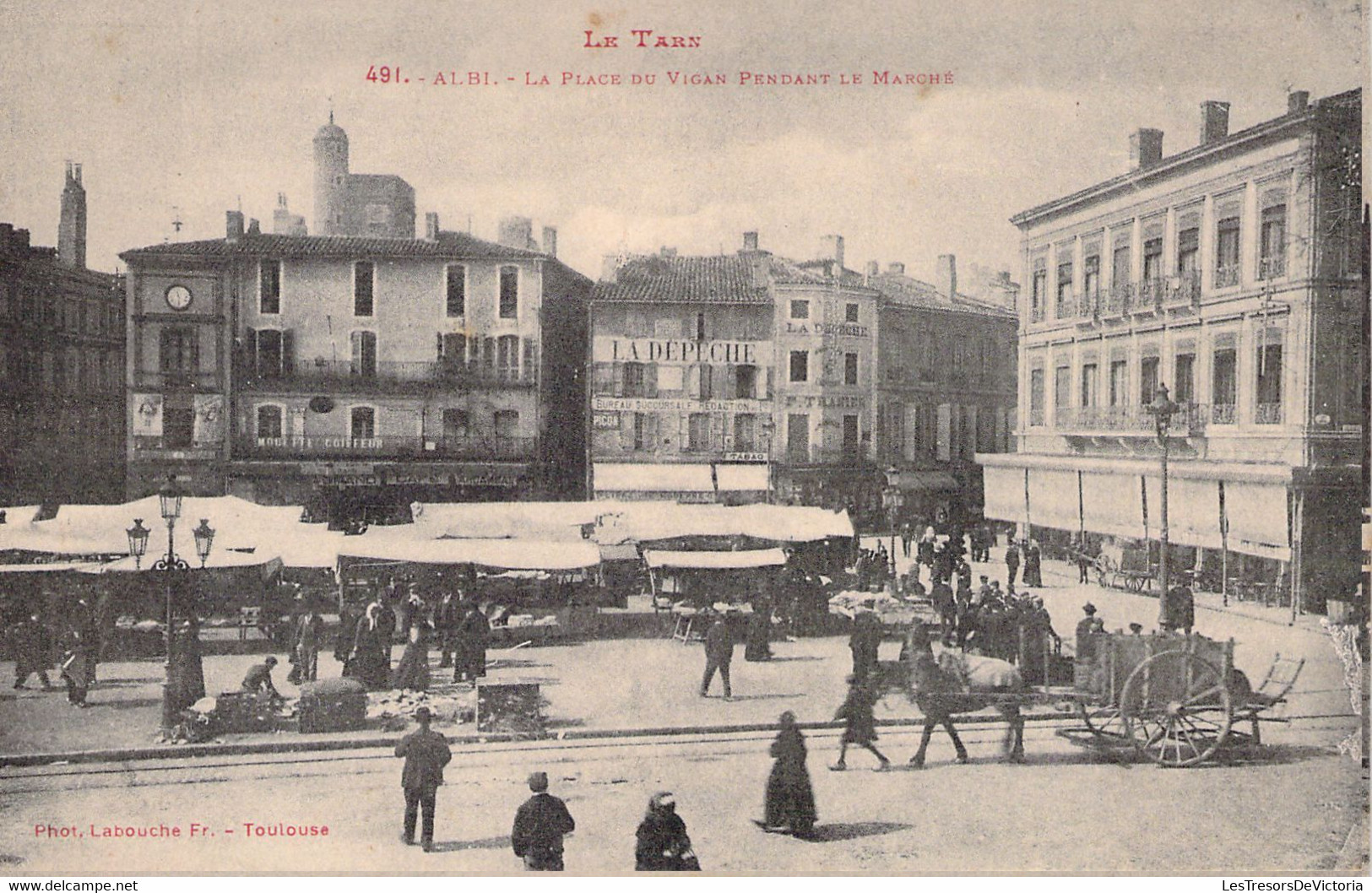 MARCHES - ALBI - La Place Du Vigan Pendant Le Marché - Marché - Carte Postale Ancienne - Mercati