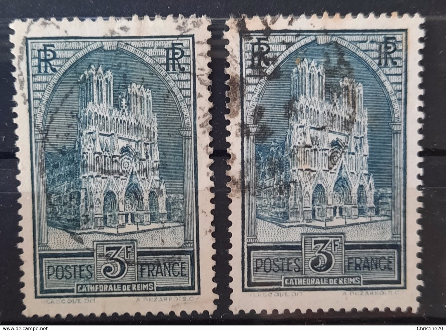 France 1929/31 N°259 + N°259b Avec La Varieté Boucle Du 3 Plus Epaisse TB - Gebraucht