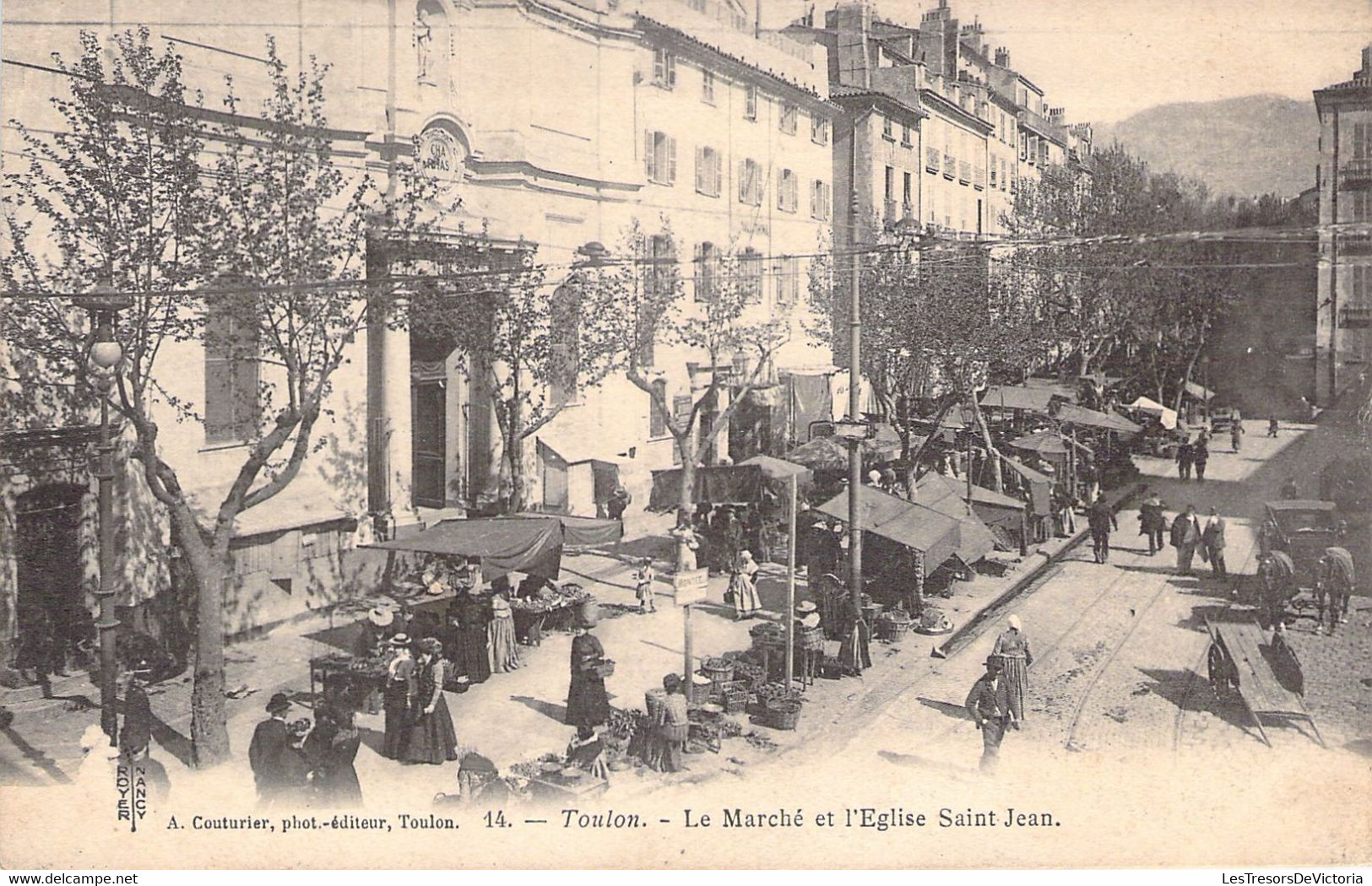 MARCHES - TOULON - Le Marché Et L'église Saint Jean - Marché - Carte Postale Ancienne - Markets