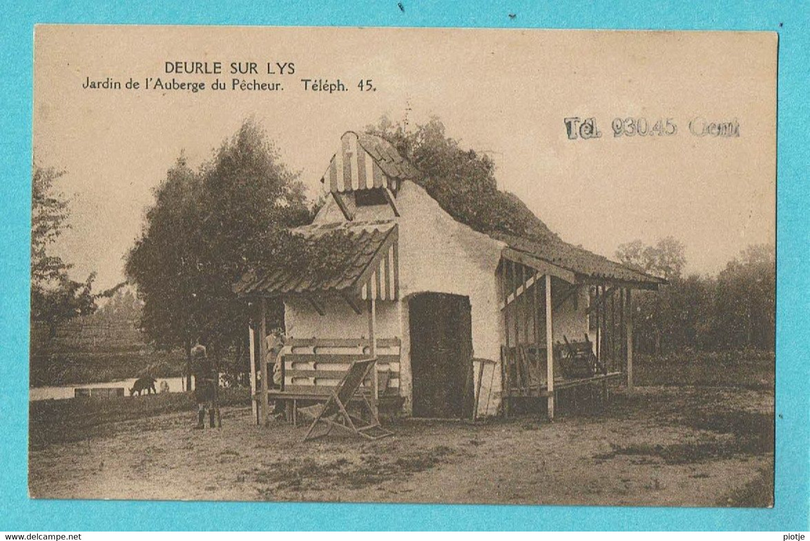 * Deurle Sur Lys - Sint Martens Latem (Oost Vlaanderen) * (Uitg J. Wouters - Van Den Bulck) Jardin De L'auberge Pecheur - Sint-Martens-Latem