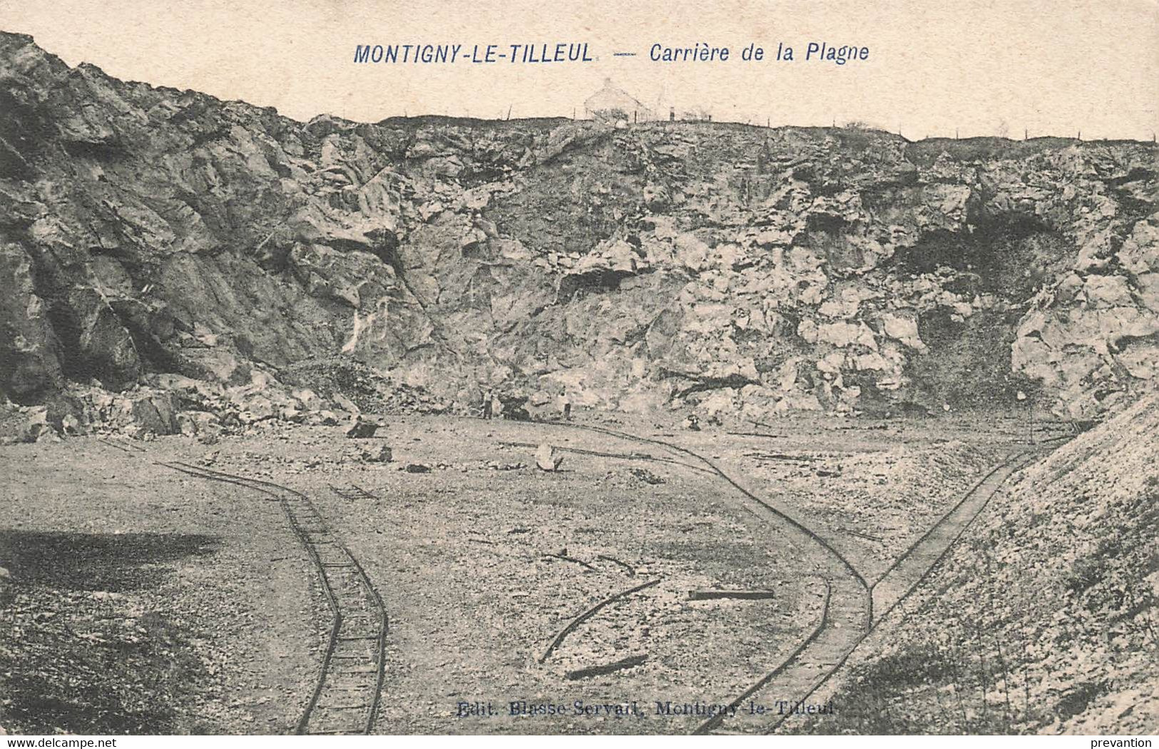 MONTIGNY-LE-TILLEUL - Carrière De La Plagne - Carte Circulé En 1906 Vers Heyst Sur Mer - Montigny-le-Tilleul