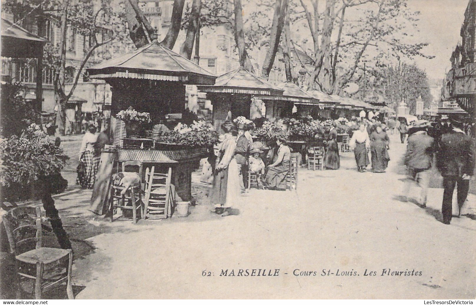 MARCHES - MARSEILLE - Cours St Louis - Les Fleuristes - Carte Postale Ancienne - Mercati