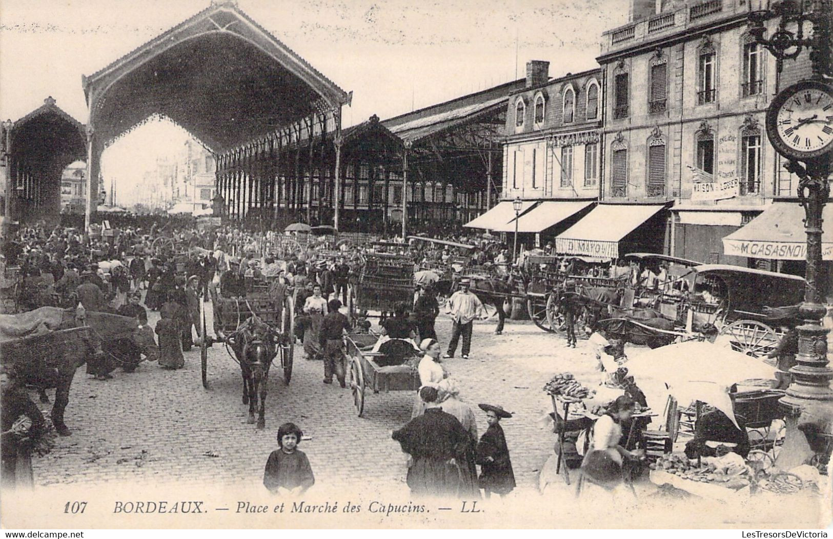 MARCHES - BORDEAUX - Place Et Marché Des Capucins - LL - Carte Postale Ancienne - Markets