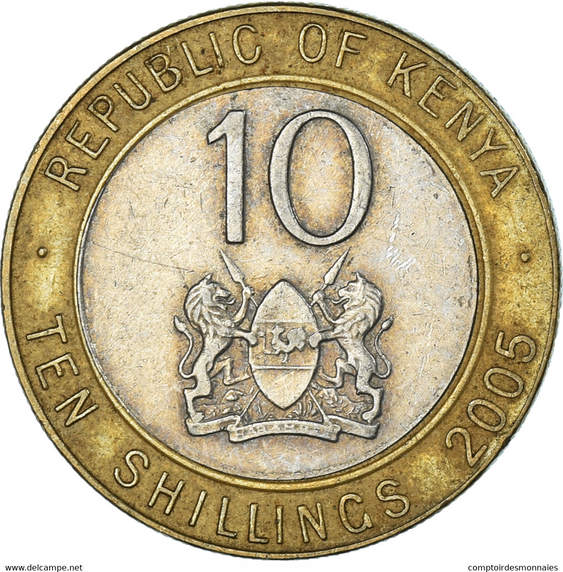 Monnaie, Kenya, 10 Shillings, 2005 - Kenya