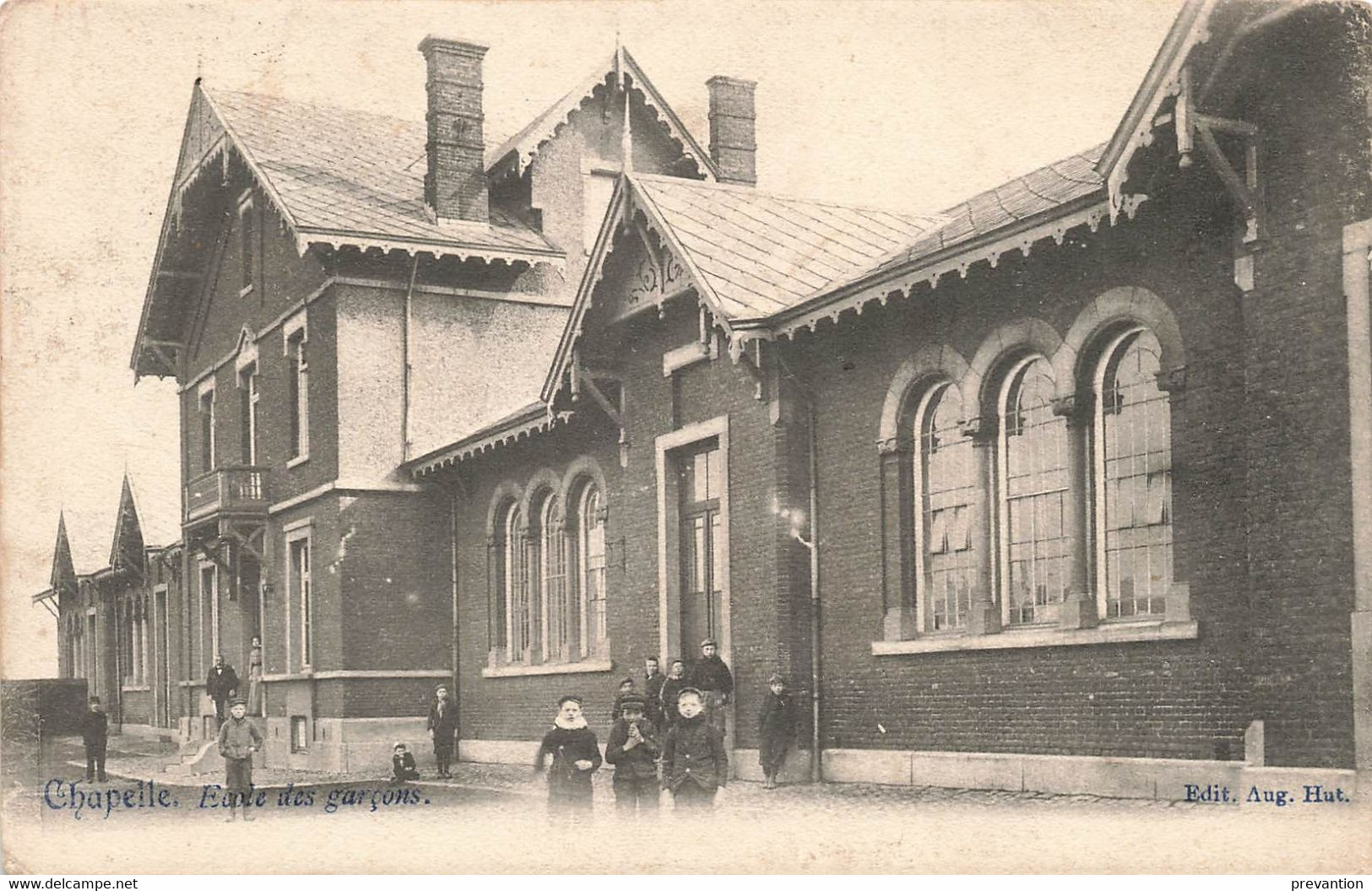 CHAPELLE - Ecole Des Garçons - Carte Circulé En 1904 (cachet Postal Chapelle-lez-Herlaimont) - Chapelle-lez-Herlaimont