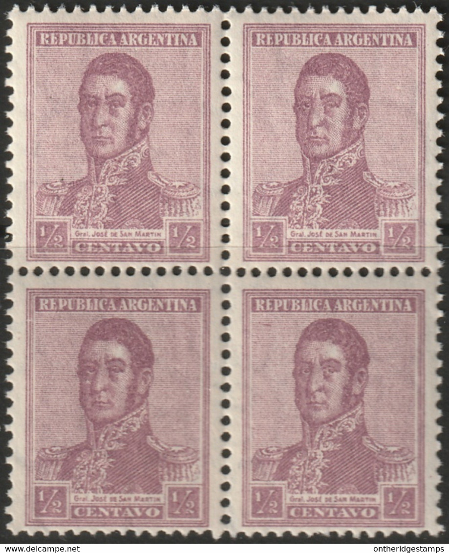 Argentina 1922 Sc 304B  Block MNH** - Unused Stamps