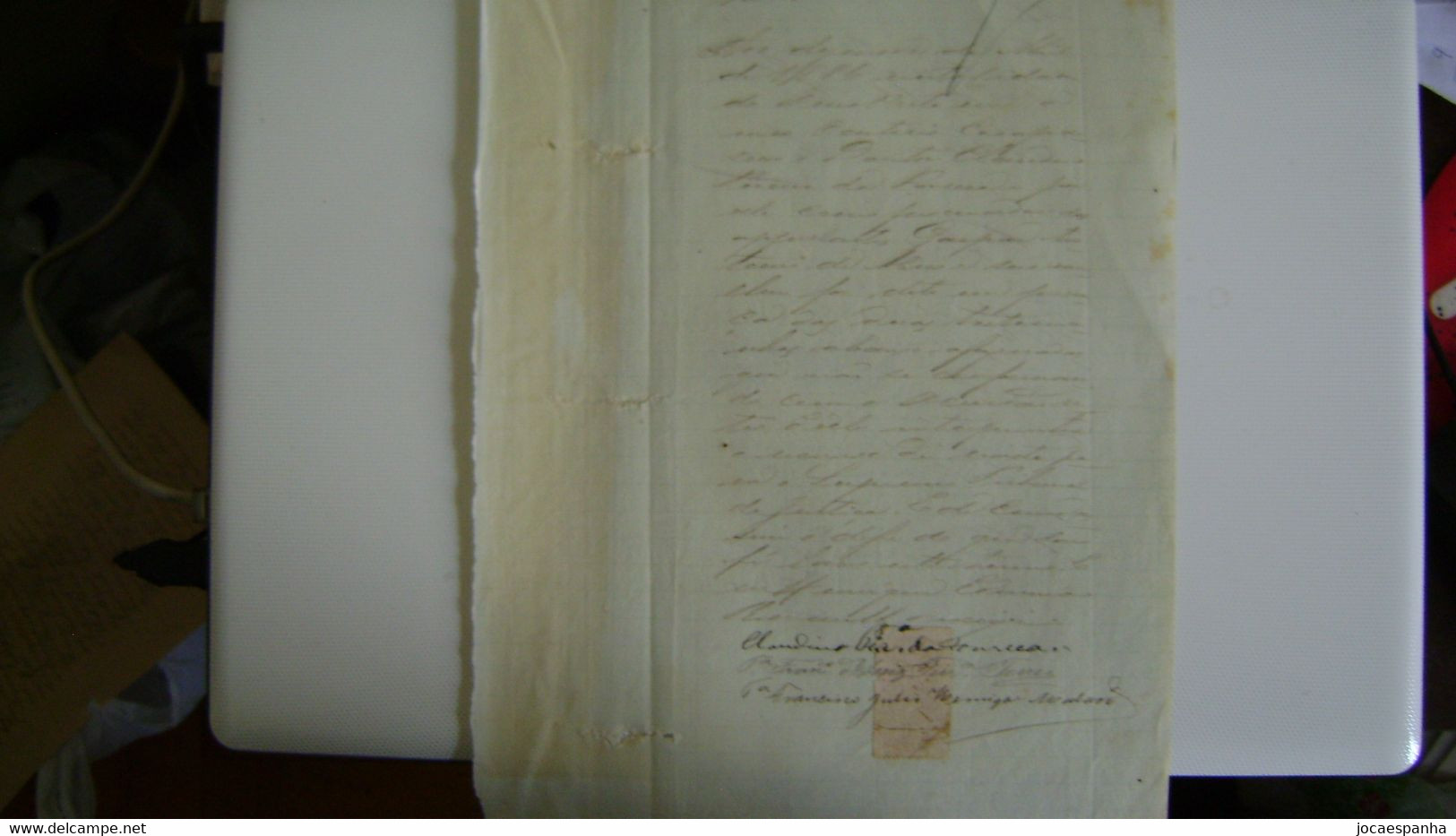 BRAZIL / BRASIL - DOCUMENT WITH "DOM PEDRO 200 REIS" DEFECTED TAX STAMPS ISSUED IN ? IN 1886 IN THE STATE - Briefe U. Dokumente