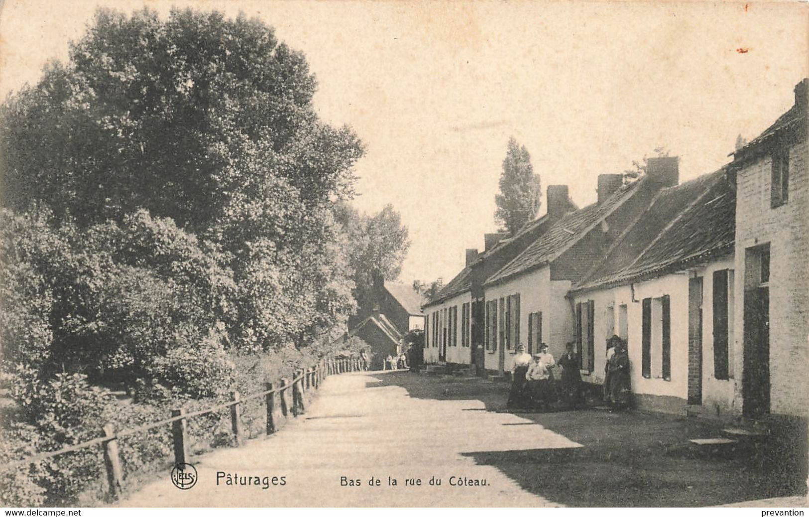 PATURAGES - Bas De La Rue Du Coteau - Carte Circulé En 1922 Vers Bruxelles - Colfontaine