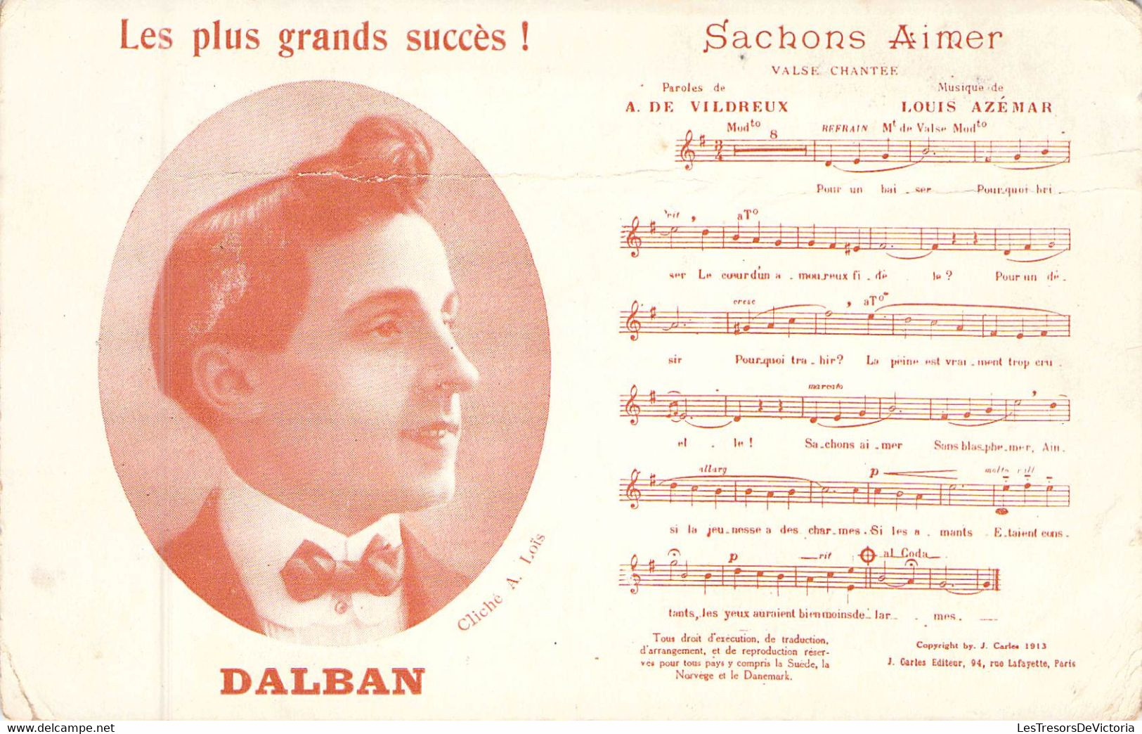 Musique - Chanson - Sachons Aimer - Dalban - Carte Postale Ancienne - Musique Et Musiciens