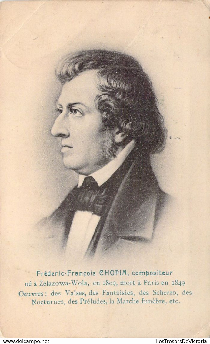 MUSIQUE - Compositeur - Frédéric François CHOPIN - Carte Postale Ancienne - Música Y Músicos