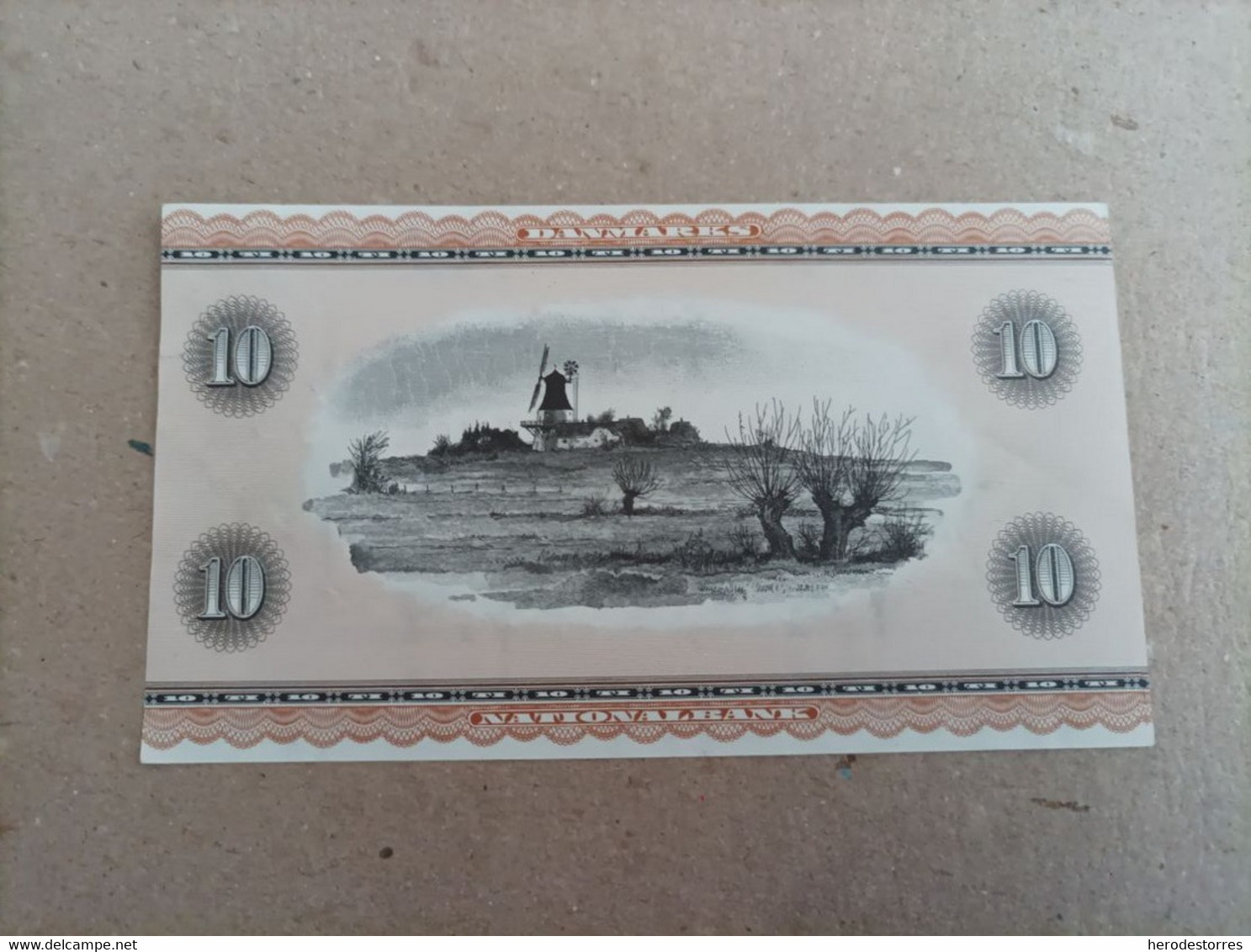 Billete De Dinamarca De 10 Coronas, Año 1936, Nº Bajo 0048912, UNC - Danemark