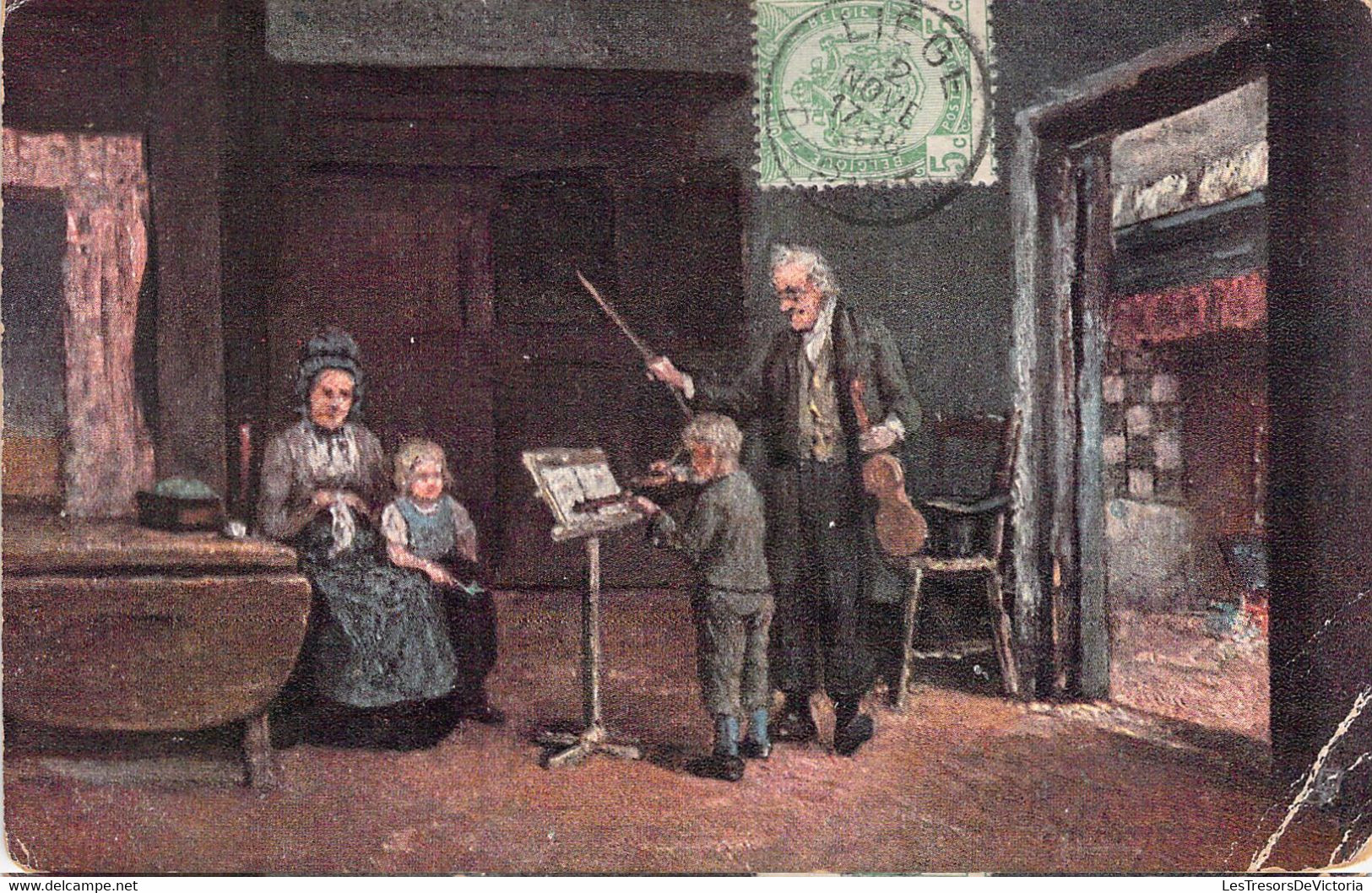 Musique - Illustration - The Genius Of The Family - Carte Postale Ancienne - Muziek En Musicus