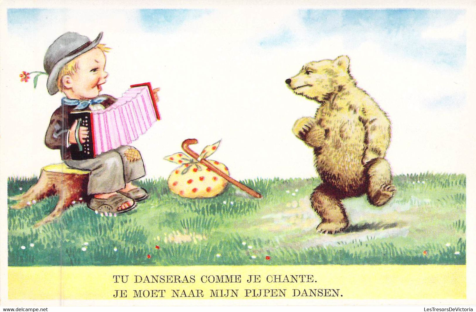 HUMOUR - Enfants - Tu Danseras Comme Je Chante - Je Moet Naar Mijn Pijpen Dansen - Carte Postale Ancienne - Humor