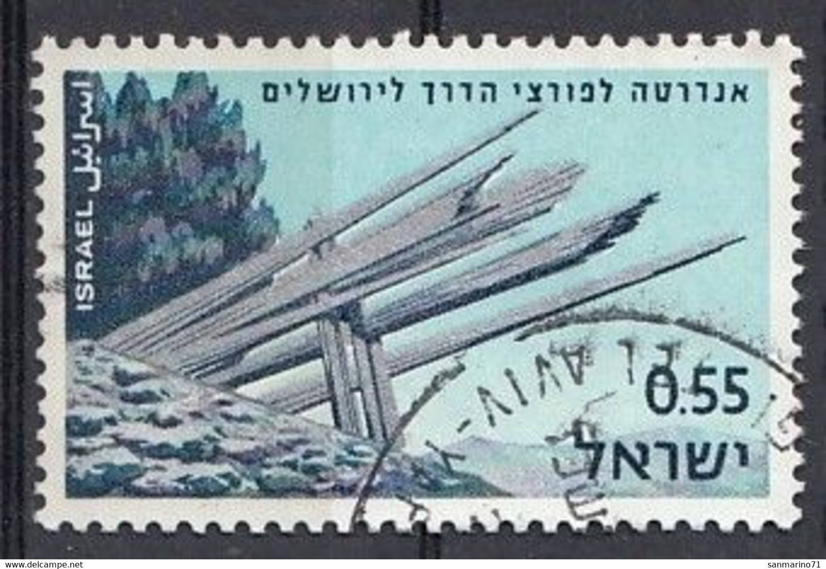 ISRAEL 386,used,falc Hinged - Used Stamps (without Tabs)