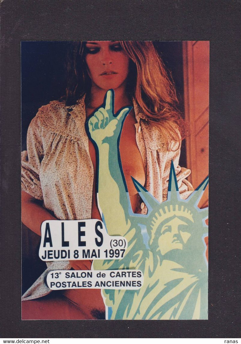 CPM ALES ALAIS Tirage Limité Non Circulé Salon De La Carte Postale Statue De La Liberté Liberty Nu Féminin - Alès