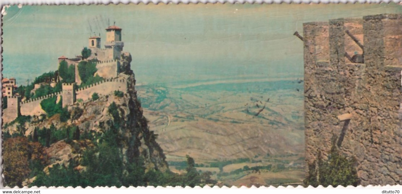 Repubblica San Marino - Scorcio Della Seconda Torre E Panorama - Formato Piccolo Viaggiata Mancante Di Affrancatura – FE - San Marino