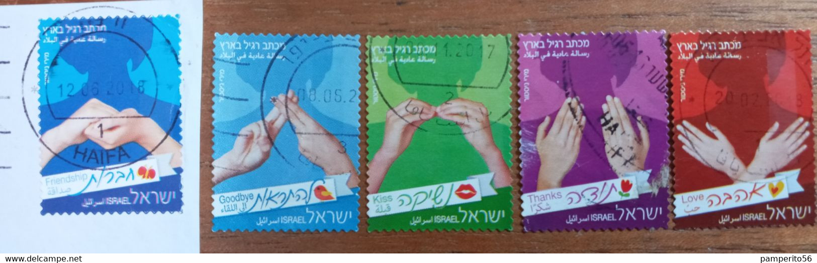 SELLOS DE ISRAEL - AÑO 2014 - Lenguaje Con Las Manos, Serie Completa Usada - Used Stamps (with Tabs)