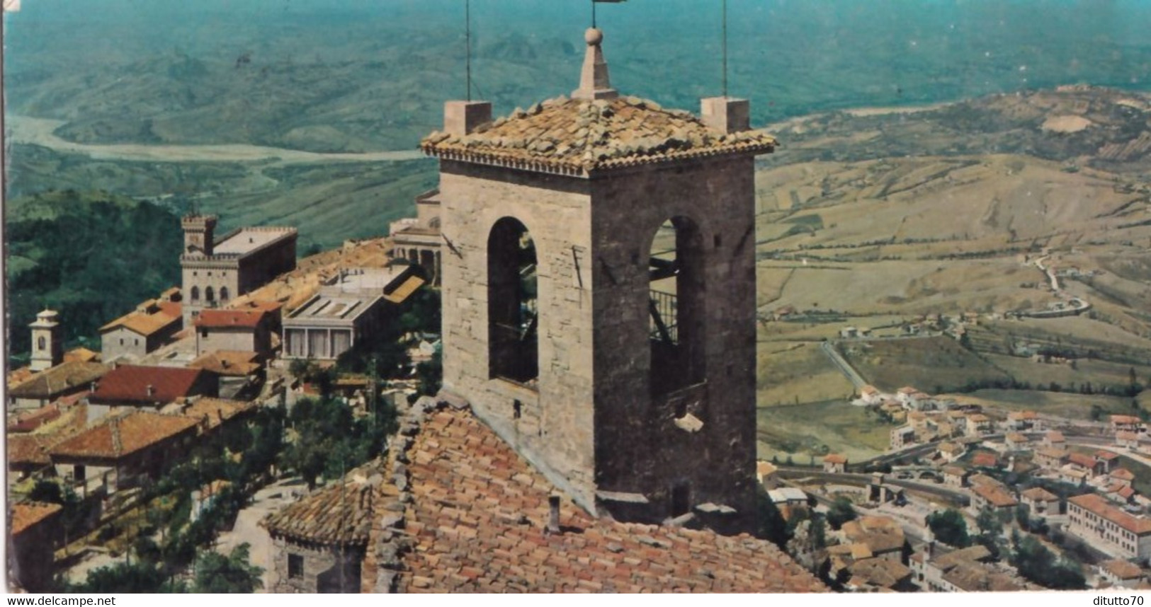 San Marino - Veduta Della Città - Albergo Borgo Maggiore - Formato Piccolo Viaggiata Mancante Di Affrancatura – FE170 - San Marino