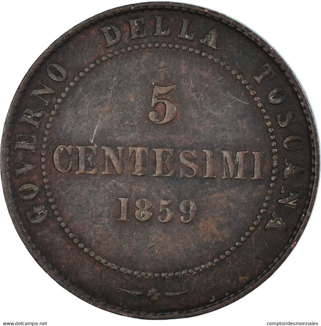Monnaie, États Italiens, 5 Centesimi, 1859 - Toskana