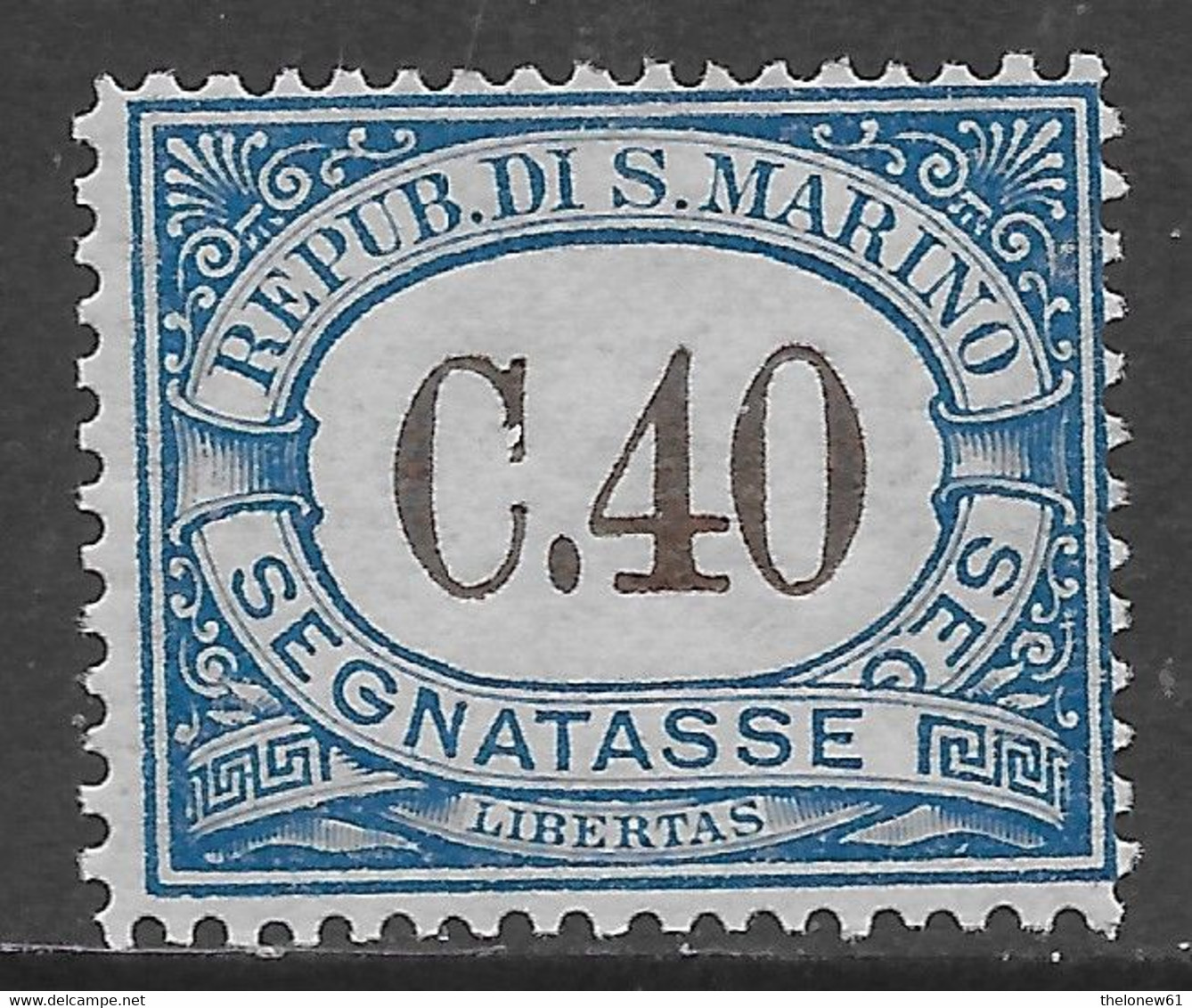 San Marino 1939 Segnatasse C40 Sa N.S58 Nuovo MH * - Timbres-taxe