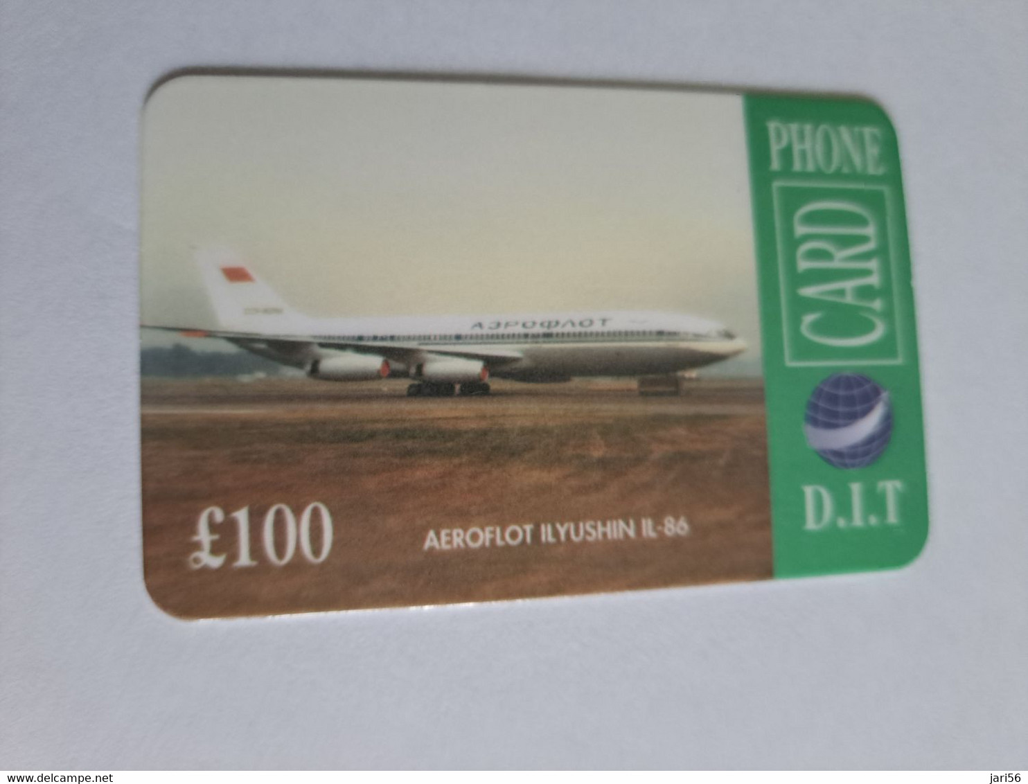 GREAT BRITAIN   100 POUND   / AEROFLOT YUSHIN FL 86    DIT PHONECARD    PREPAID CARD      **12902** - [10] Colecciones