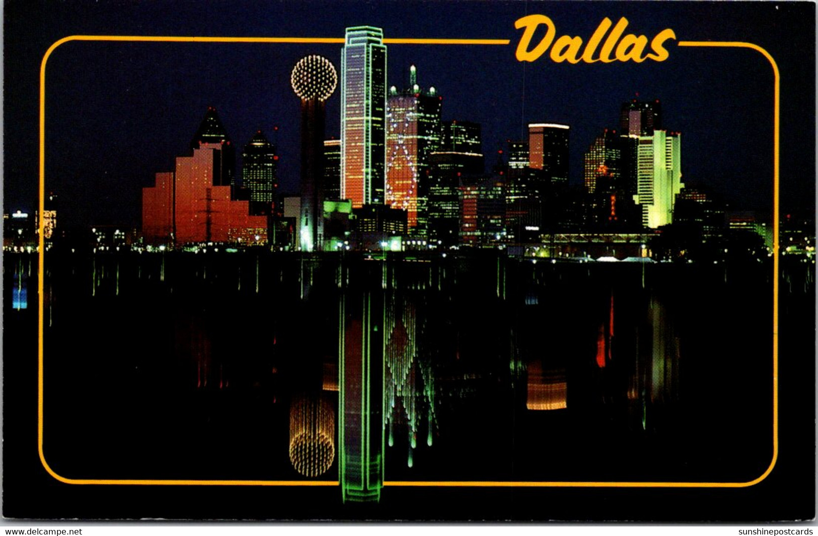 Texas Dallas Skyline At Night - Dallas