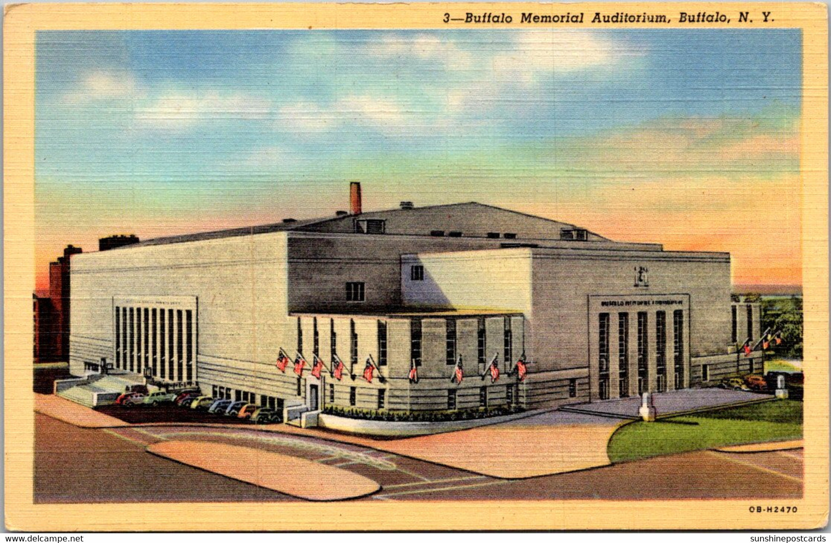 New York Buffalo The Buffalo Memorial Auditorium Curteich - Buffalo