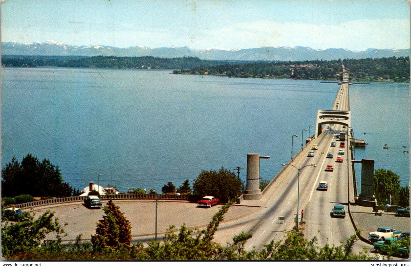 Washington Seattle Lake Washington Floating Bridge 1961 - Seattle