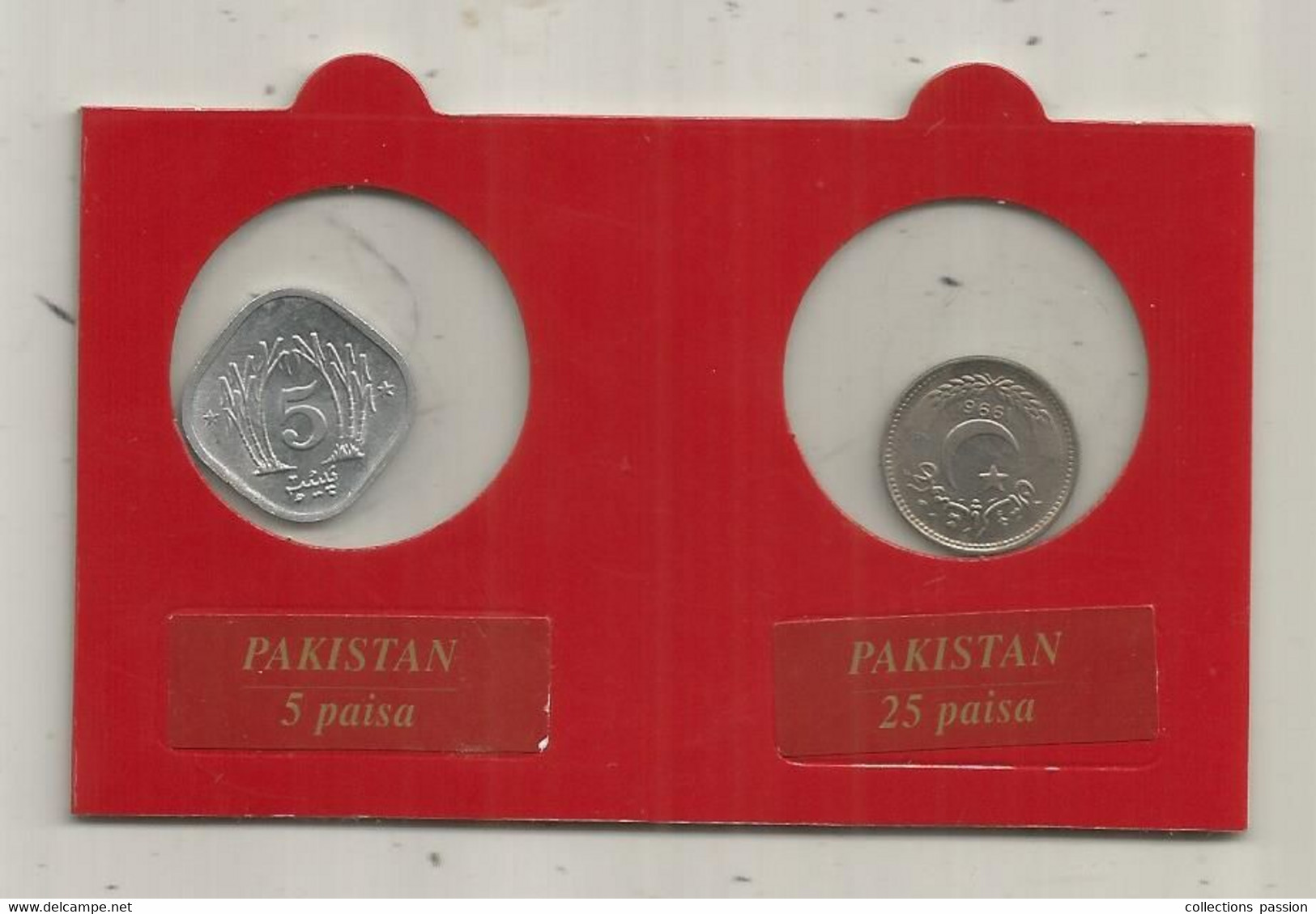 JC, Monnaies,  UNC, PAKISTAN, 5 Paisa 1989- 25 Paisa 1996, Frais Fr 1.95 E - Pakistán