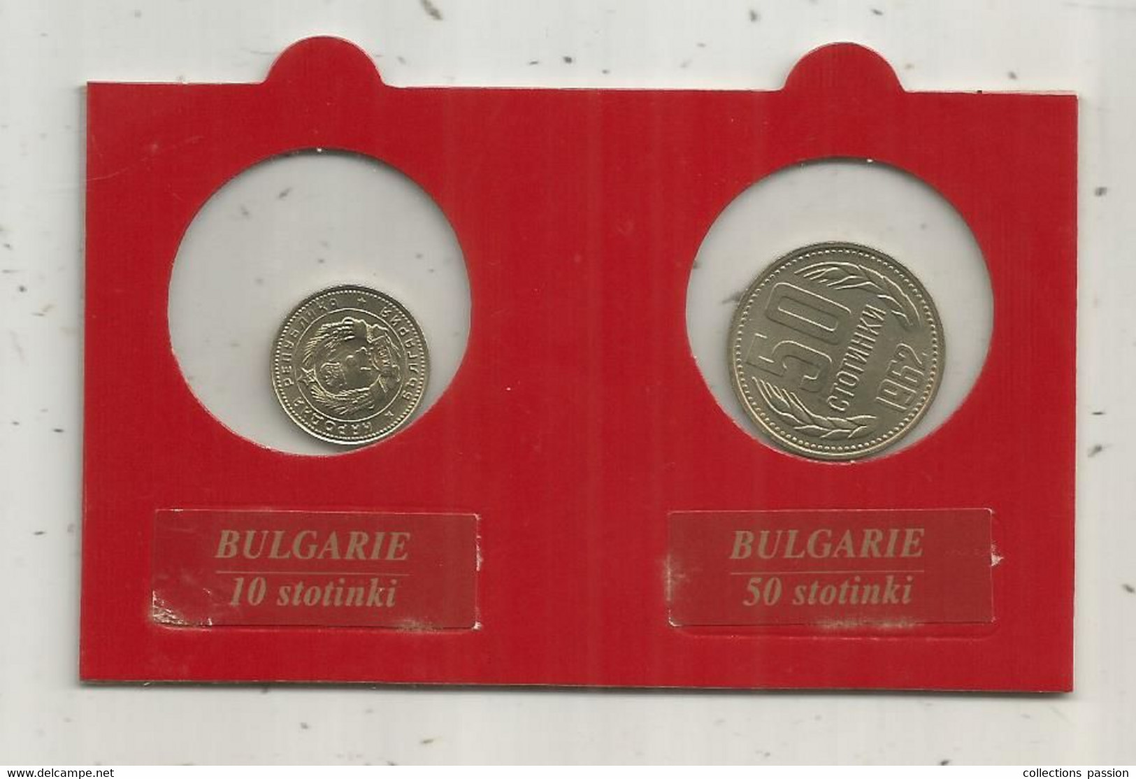 JC, Monnaies,  UNC, BULGARIE,10 Stotinki 1962 - 50 Stotinki 1962, Frais Fr 1.95 E - Bulgaria