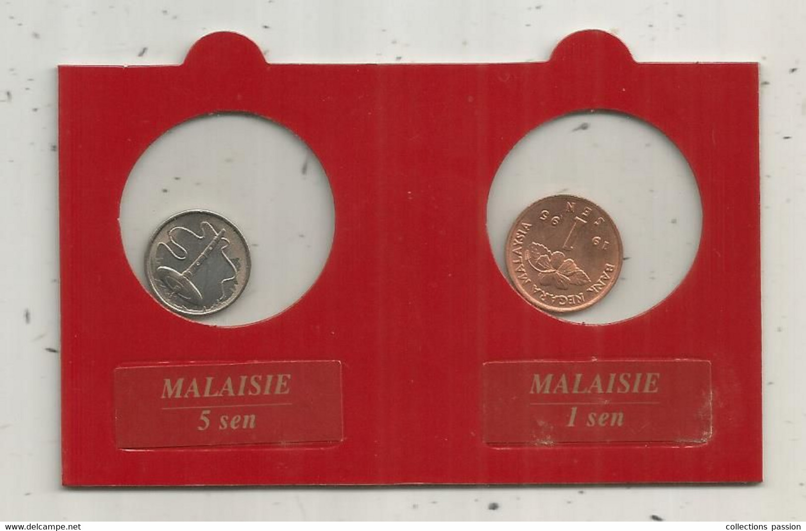 JC, Monnaies,  UNC, MALAISIE , MALAYSIE, 5 Sen 1996- 1 Sen 1995, Frais Fr 1.95 E - Maleisië