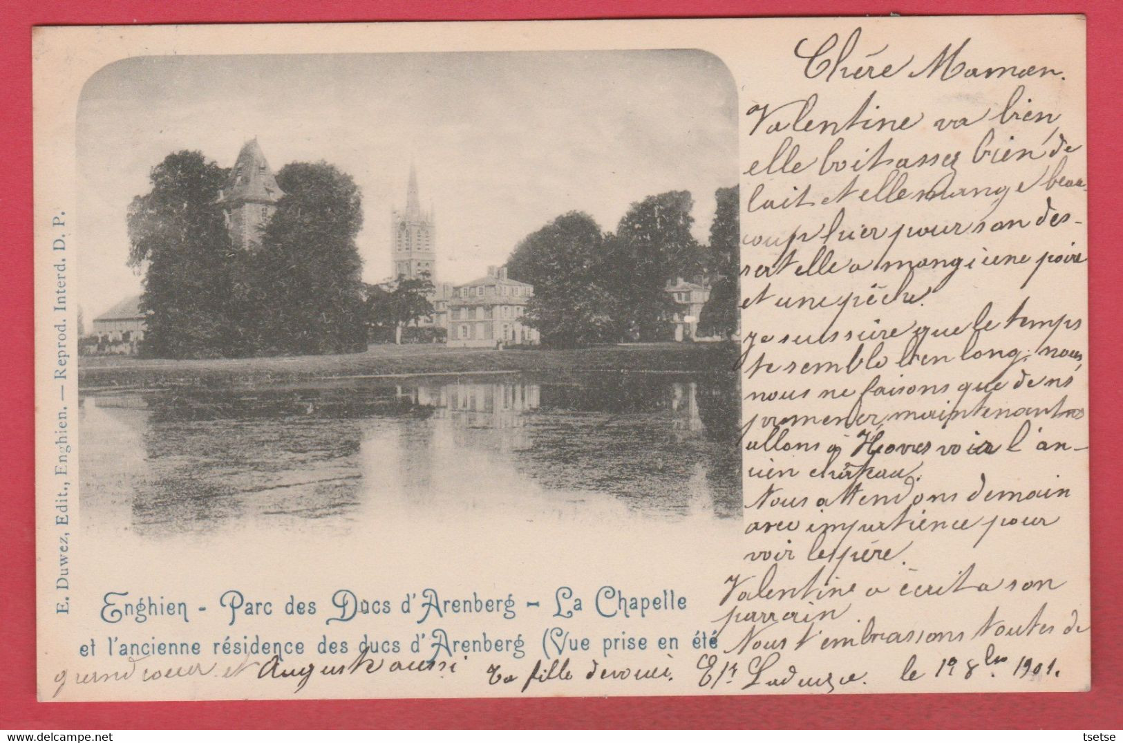 Enghien - Parc Des Ducs D'arenberg - La Chapelle Et L'ancienne Résidence... - 1901 ( Voir Verso ) - Enghien - Edingen