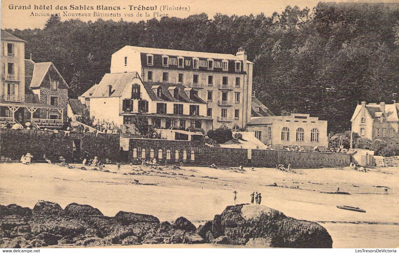 FRANCE - 29 - TREBOUL - Le Grand Hôtel Des Sables Blancs - Carte Postale Ancienne - Tréboul