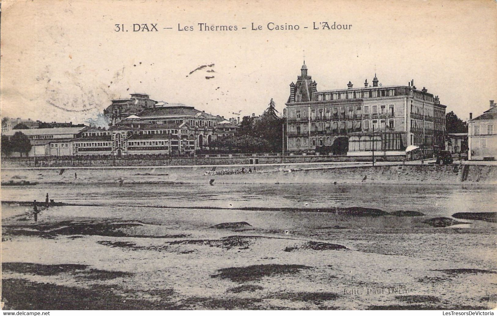 FRANCE - 40 - DAX - Les Thermes - Le Casino - L'Adour - Carte Postale Ancienne - Dax