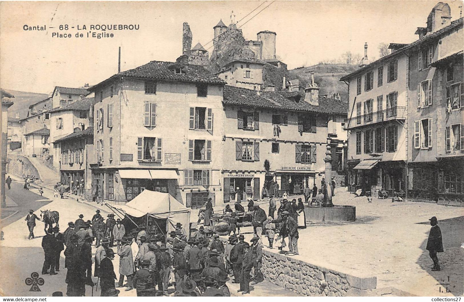 15-LA-ROCHEBROU- PLACE DE L'EGLISE - Otros & Sin Clasificación