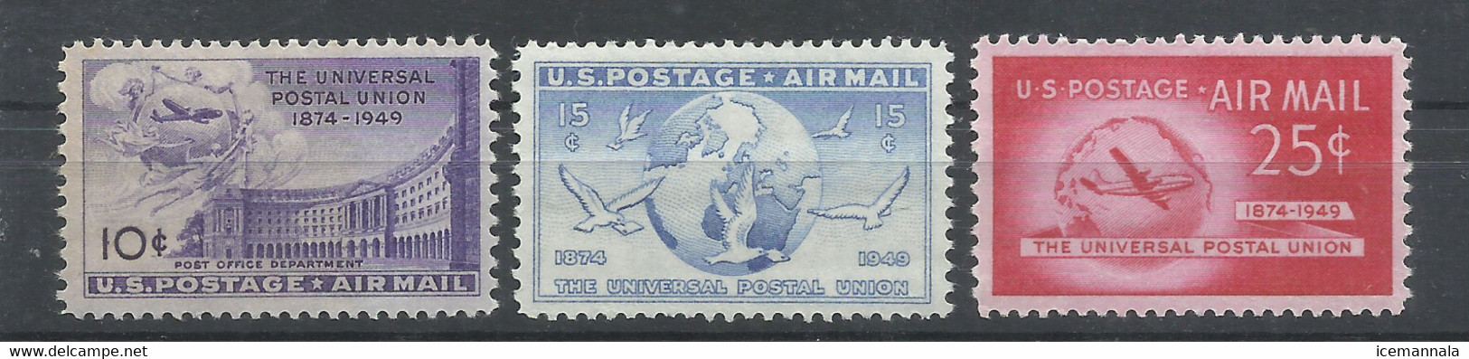 ESTADOS  UNIDOS   YVERT  AEREO   41/43   MNH  ** - 2b. 1941-1960 Nuovi