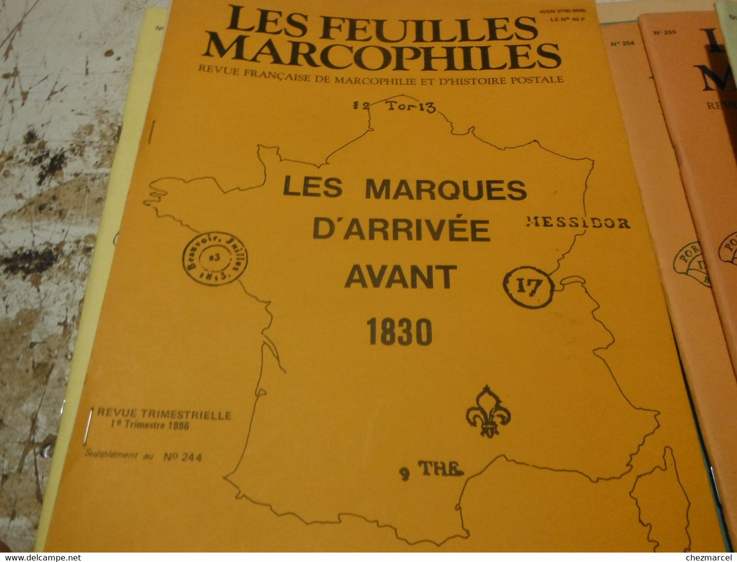 19 numeros du 240 au 255 +supplements des feuilles marcophiles (en cas de lot voir les dernieres photos)