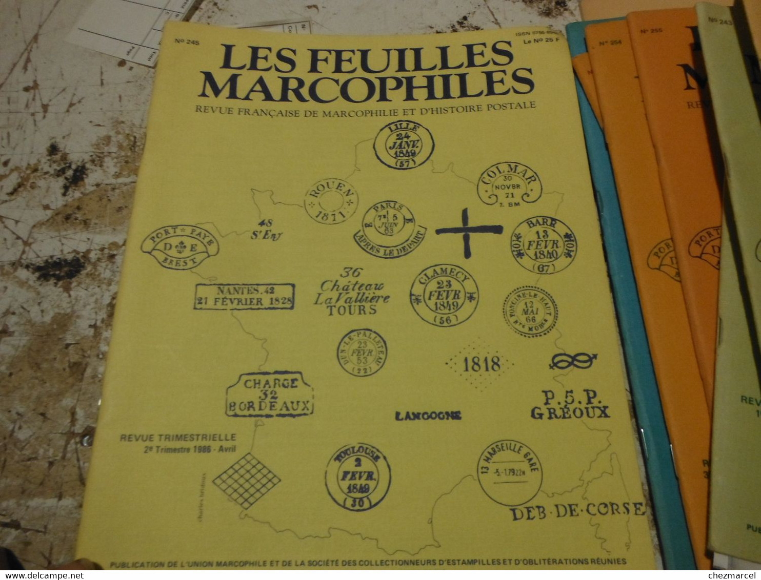 19 numeros du 240 au 255 +supplements des feuilles marcophiles (en cas de lot voir les dernieres photos)