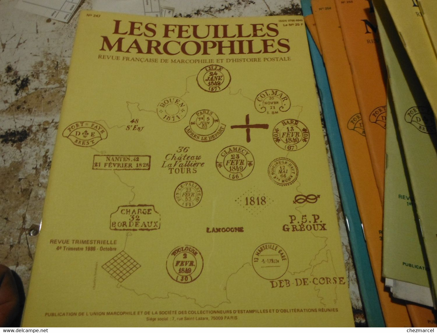 19 numeros du 240 au 255 +supplements des feuilles marcophiles (en cas de lot voir les dernieres photos)