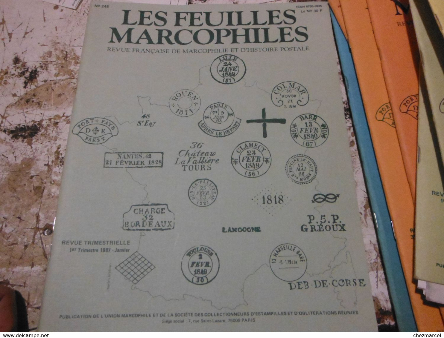 19 numeros du 240 au 255 +supplements des feuilles marcophiles (en cas de lot voir les dernieres photos)