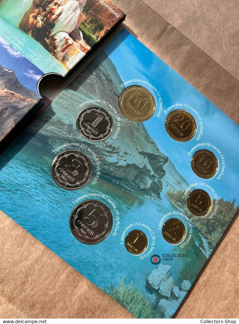 TAJIKISTAN: 2019 Year Of Tourism Completed Set Of 9 Coins BU In Original Folder Album Booklet - Takiyistán