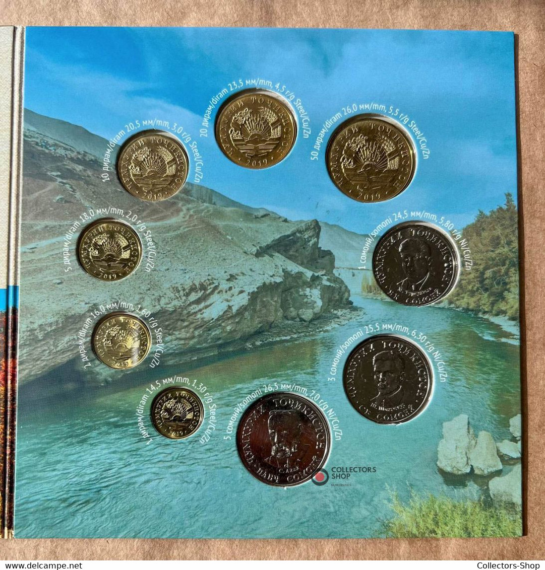 TAJIKISTAN: 2019 Year Of Tourism Completed Set Of 9 Coins BU In Original Folder Album Booklet - Tajikistan