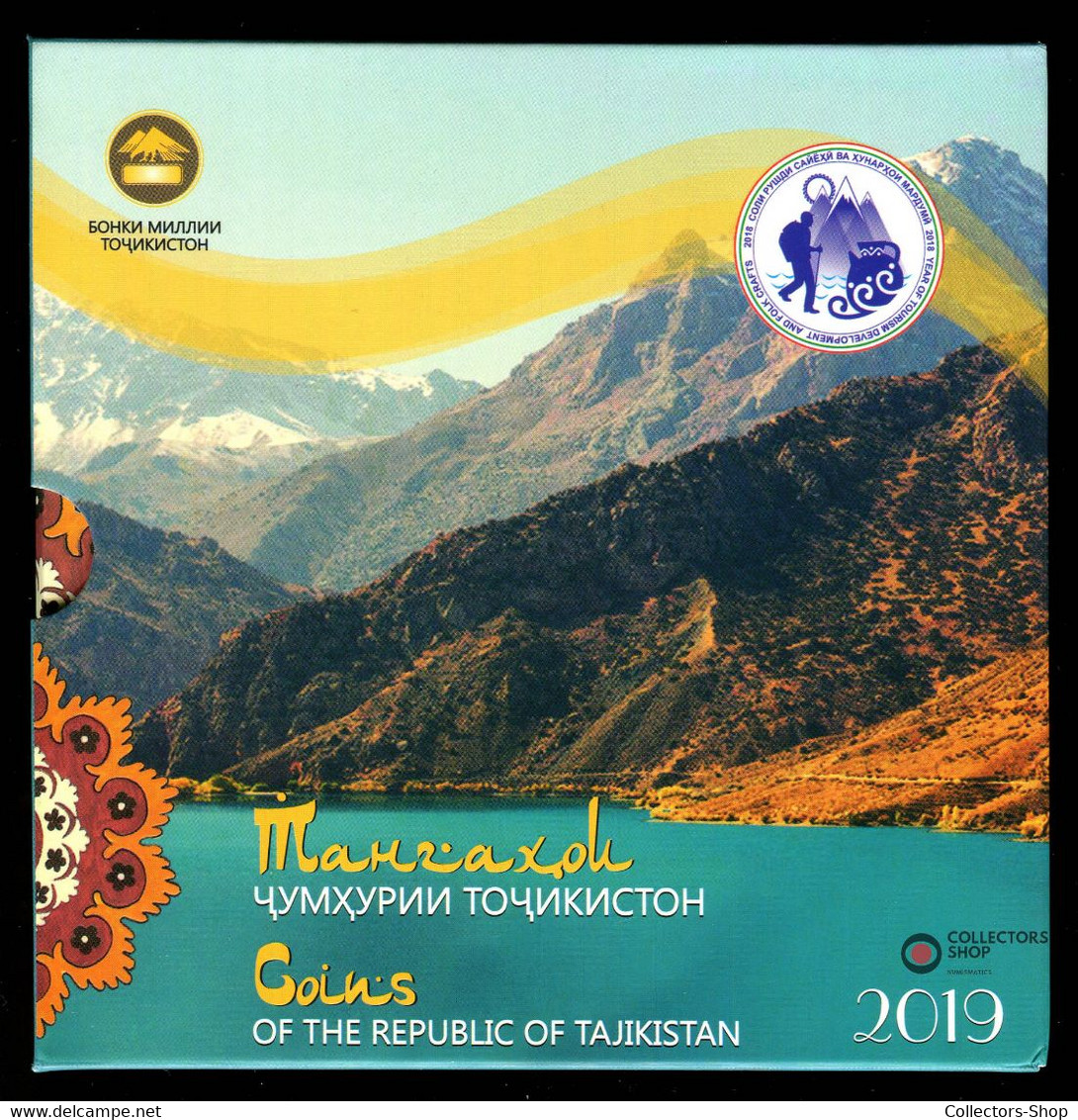 TAJIKISTAN: 2019 Year of Tourism completed set of 9 coins BU in original Folder album booklet